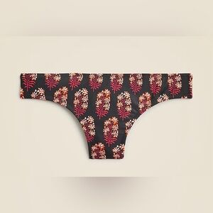 J.Crew Hipster Full Coverage Bikini Bottom in Berry Block Print